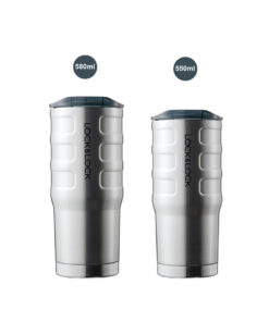 Bình Giữ Nhiệt Bằng Thép Không Gỉ Lock&Lock Bumper Tumbler Màu Bạc - 550Ml, 580M - LHC4139, LHC4140