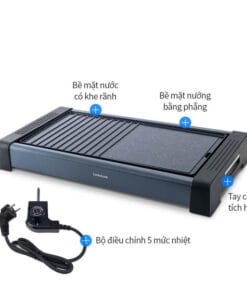 EJG236BLK - Bếp Nướng Điện LocknLock Electric Grill – 1800–2200W – Màu Đen - LocknLock Cần Thơ