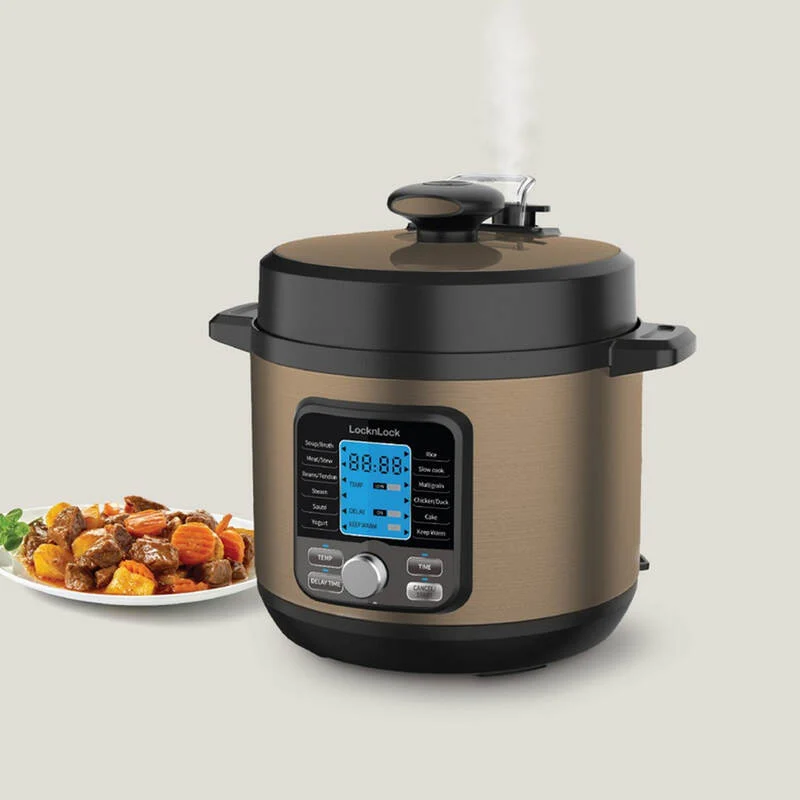 EJP676BLK - Nồi Áp Suất Điện Tử Đa Năng LocknLock – 6L – Màu Đen - LocknLock Cần Thơ
