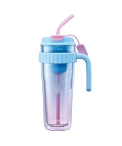 HAP538 - Ly Nhựa 2 Lớp LocknLock Kèm Ống Hút Spring Double Wall Cold Cup 890ml - 3 Màu (Xanh, Xanh Da Trời, Hồng) - LocknLock Cần Thơ
