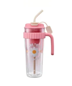 HAP538 - Ly Nhựa 2 Lớp LocknLock Kèm Ống Hút Spring Double Wall Cold Cup 890ml - 3 Màu (Xanh, Xanh Da Trời, Hồng) - LocknLock Cần Thơ