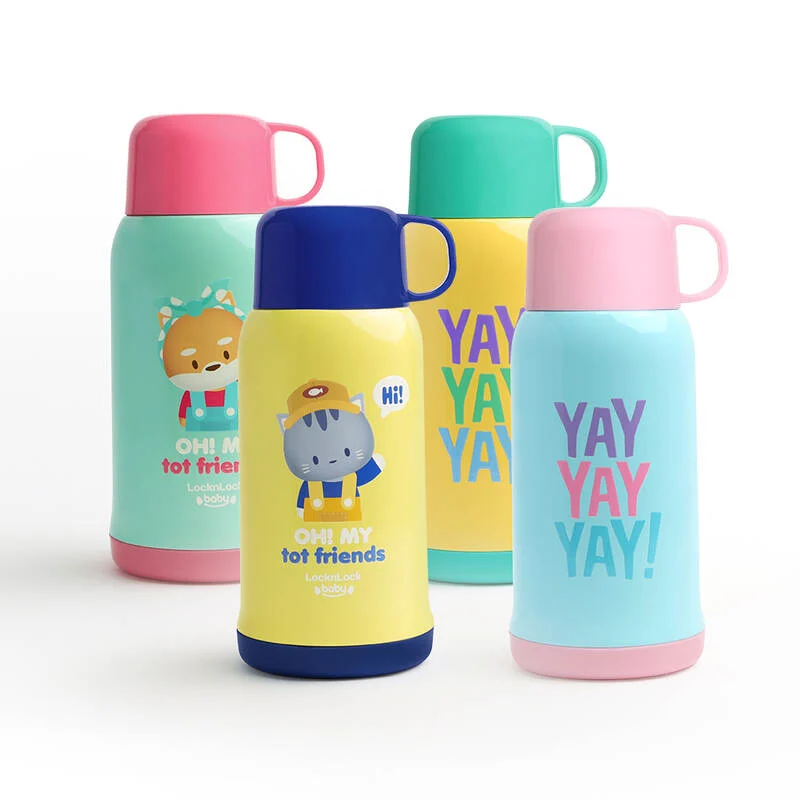 LHC1475 - Bình Giữ Nhiệt Trẻ Em LocknLock 550ML - Victory Kids - 4 Màu (Xanh Dương, Xanh Lá, Vàng, Vàng Nhạt) - LocknLock Cần Thơ
