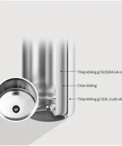 LHC3257 - Bình Giữ Nhiệt LocknLock Featherlight One - Touch Tumbler 500ml - 4 màu (Tím, Xanh Navy, Hồng, Trắng) - LocknLock Online