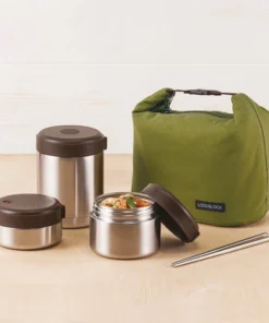 Alternative view of LHC8025SLV - Bộ Hộp Cơm Giữ Nhiệt LocknLock Mushroom - Gồm 3 hộp 460ml, 280ml, 420ml - Màu Bạc