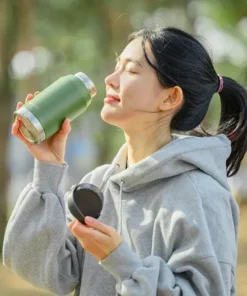 LHC4323 - Bình giữ nhiệt LocknLock SLO Handle Tumbler 500ml - 2 Màu (Màu be, Màu xanh lá) - LocknLock Cần Thơ