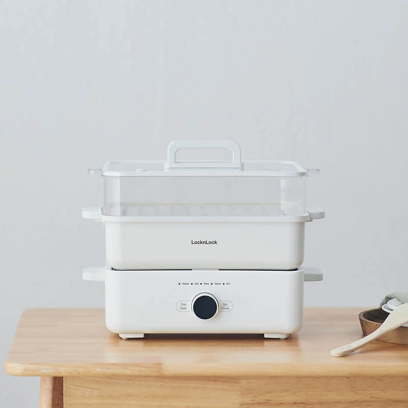 Nồi Lẩu Đa Năng LocknLock Bianco – 4.5 L – Màu Ngà – EJP154IVY