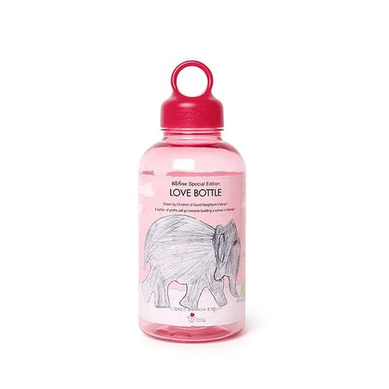 ABF624GNE - Bình Nước Bisfree In Tranh Con Voi 530ml - Màu Hồng (Tranh Do Trẻ Em Việt Nam Vẽ) - LocknLock