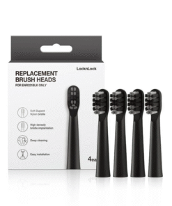 Đầu Bàn Chải Điện LocknLock Replacement Brush Heads - 4 Cái - Màu Đen - ENR321BLK_RB