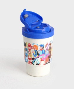 Set cốc giữ nhiệt và nắp riêng biệt có ống hút 400ML bằng SUS304 - LHC3340BLU_TL