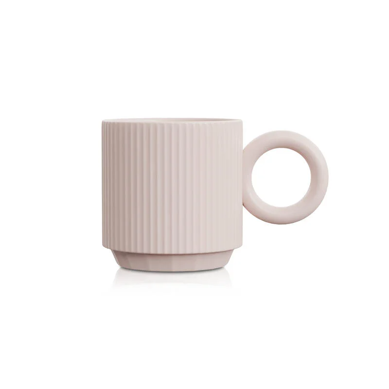 Ly Sứ LocknLock 390ml 3 màu (Hồng, Xám, Ngà) - TLL564