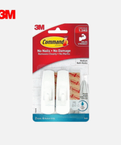 Móc dán tường nhà tắm Command™ 17001b - Chịu lực 1.3 kg - 2 cái/vỉ - 7012591952