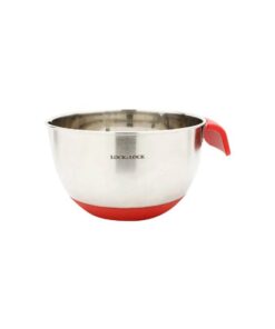 Bát Trộn Bằng Inox (16Cm, 20Cm, 24Cm) Có Tay Cầm Và Đáy Bằng Silicone - Locknlock
