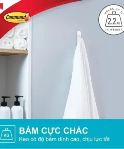 7012591952 – Móc dán tường nhà tắm Command™ 17001b – Chịu lực 1.3 kg – 2 cái/vỉ - https://locknlockonline.com/