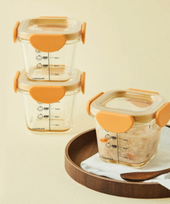 Hộp đựng thức ăn cho bé LocknLock 260ml*3 hộp - Màu cam - LLG510S3