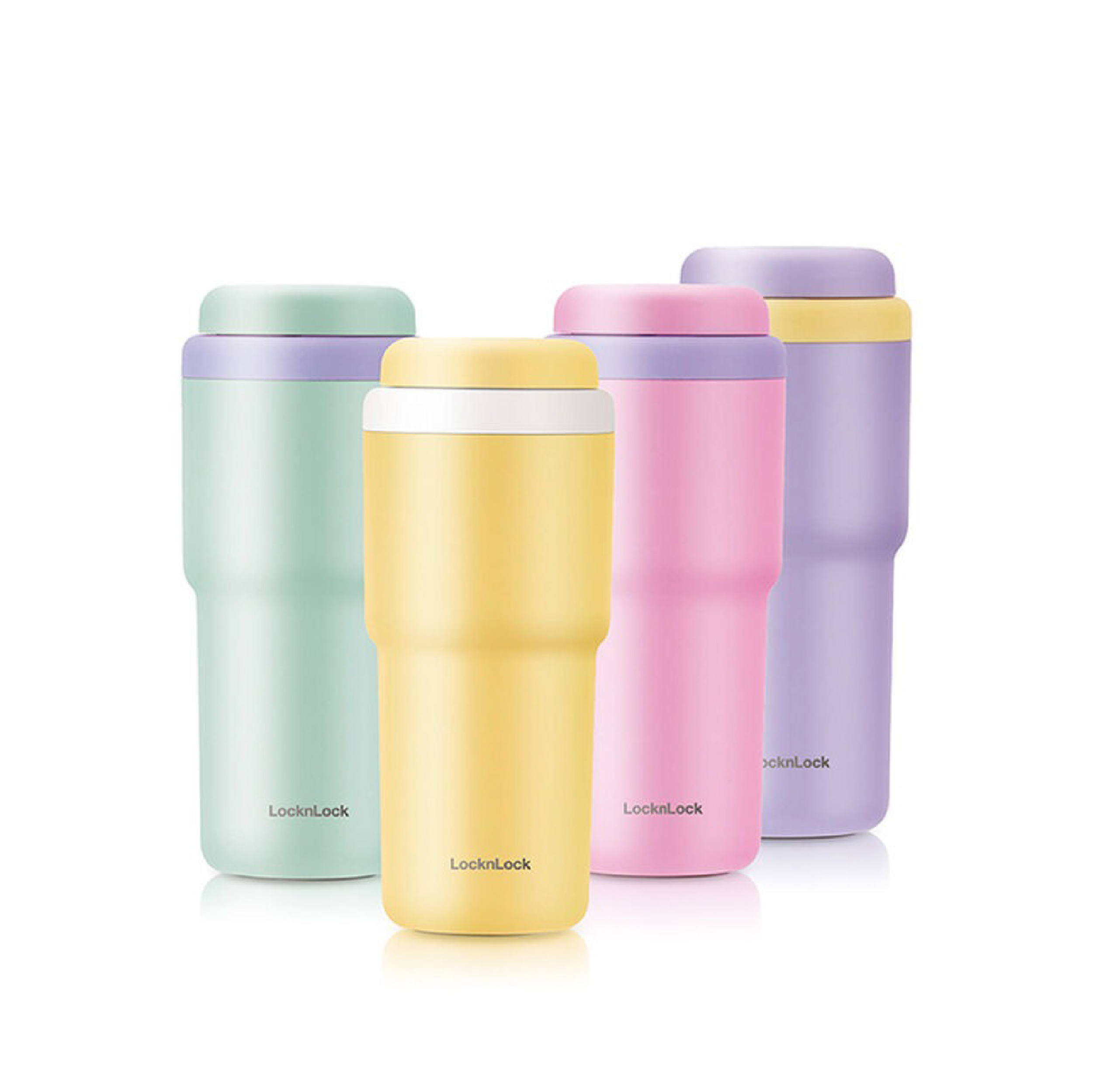 Bình Giữ Nhiệt LocknLock Daily Macaron Tumbler 480Ml - 6 Màu (Xanh, Tím, Hồng, Vàng, Ngà SH1, Ngà SH2) LHC3292