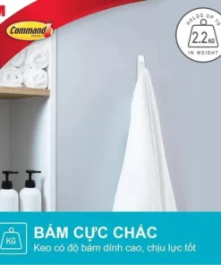 7012591951 – Móc dán tường nhà tắm Command™ 17003b – Chịu lực 2.2 kg – 1 cái/vỉ - https://locknlockonline.com/
