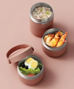 LHC8058 - Bộ hộp cơm giữ nhiệt LocknLock Tower Vacuum Lunch Box (380MLx2, 400MLx1) - 3 màu (Be, Nâu, Xanh Lá Đậm) - LocknLock Cần Thơ