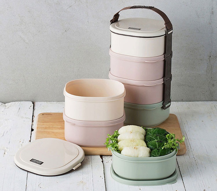 Bộ Hộp Cơm 3 Tầng Bằng Nhựa Size S (136x126x180Mm) - Locknlock - HPL770 - Ảnh 3