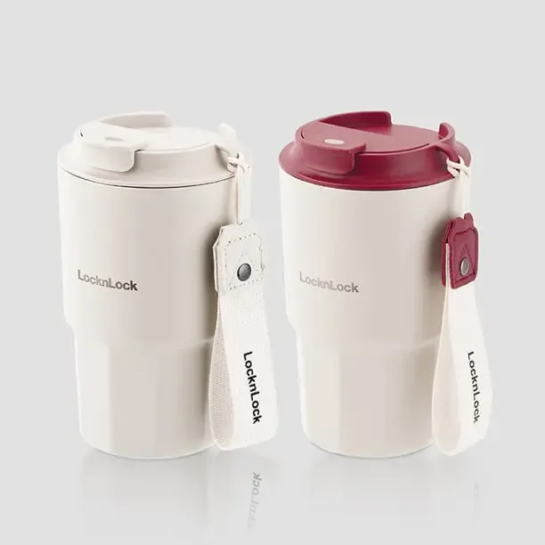 LHC4340 – Bình giữ nhiệt LocknLock Vacuum coffee 450ml – 2 Màu(Màu đỏ,Màu trắng) - https://locknlockonline.com/