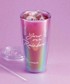 Ly Nhựa Hai Lớp LocknLock Rainbow Double Wall Cold Cup 750ml - 2 Màu (Tím, Trắng) - HAP507