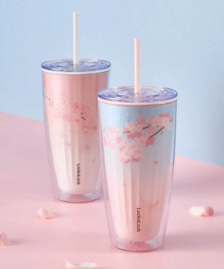 Ly Nhựa Hai Lớp LocknLock Cherry Blossom 750 ml – HAP522PIK