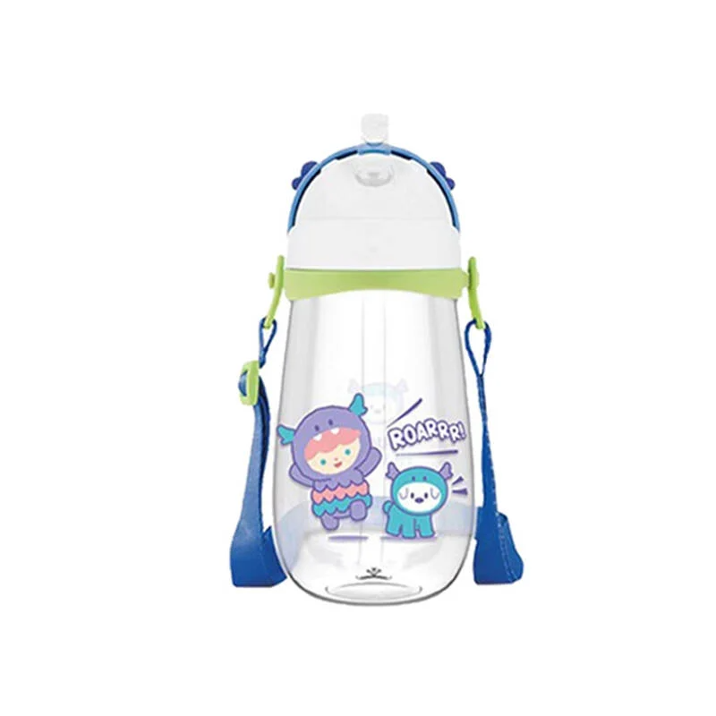 Bình nước trẻ em LocknLock có ống hút silicone dây đeo dung tích 450ml ABF910