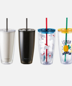 Ly Nhựa Có Ống Hút Lock&Lock - 750ml - 4 Màu (Đen, Ngà, Xanh Nước Biển, Vàng) - HAP507