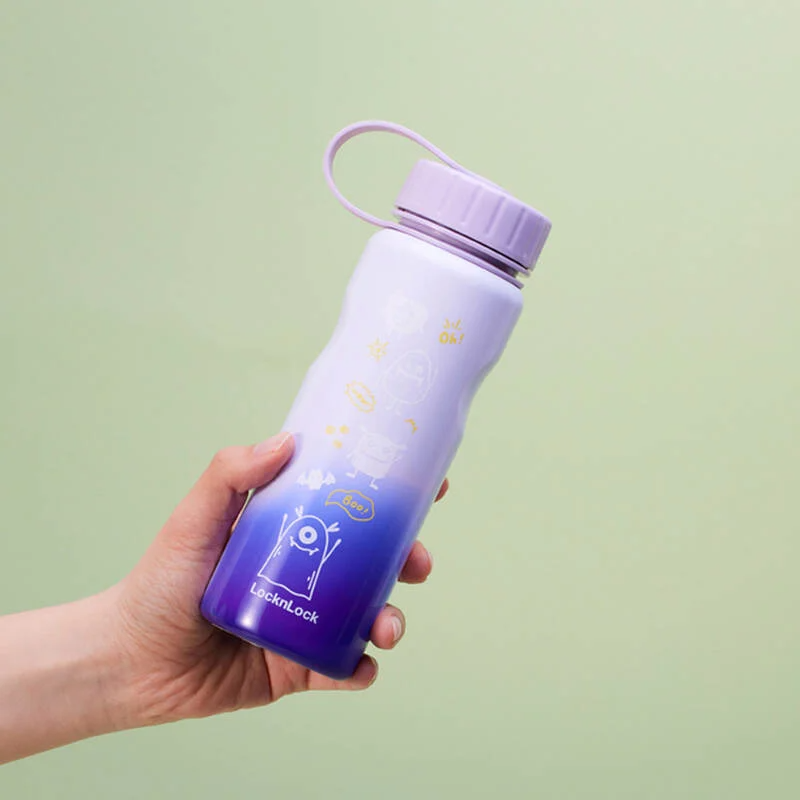 Bình Nước LocknLock 500ml Đổi Màu Theo Nhiệt Độ, Thép Không Gỉ 2 màu (Tím, Mint) LHC7005