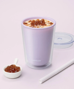 Ly nhựa 2 lớp LocknLock Bubble Tea Cold Cup 720ml Kèm Ống Hút Trân Châu - HAP529
