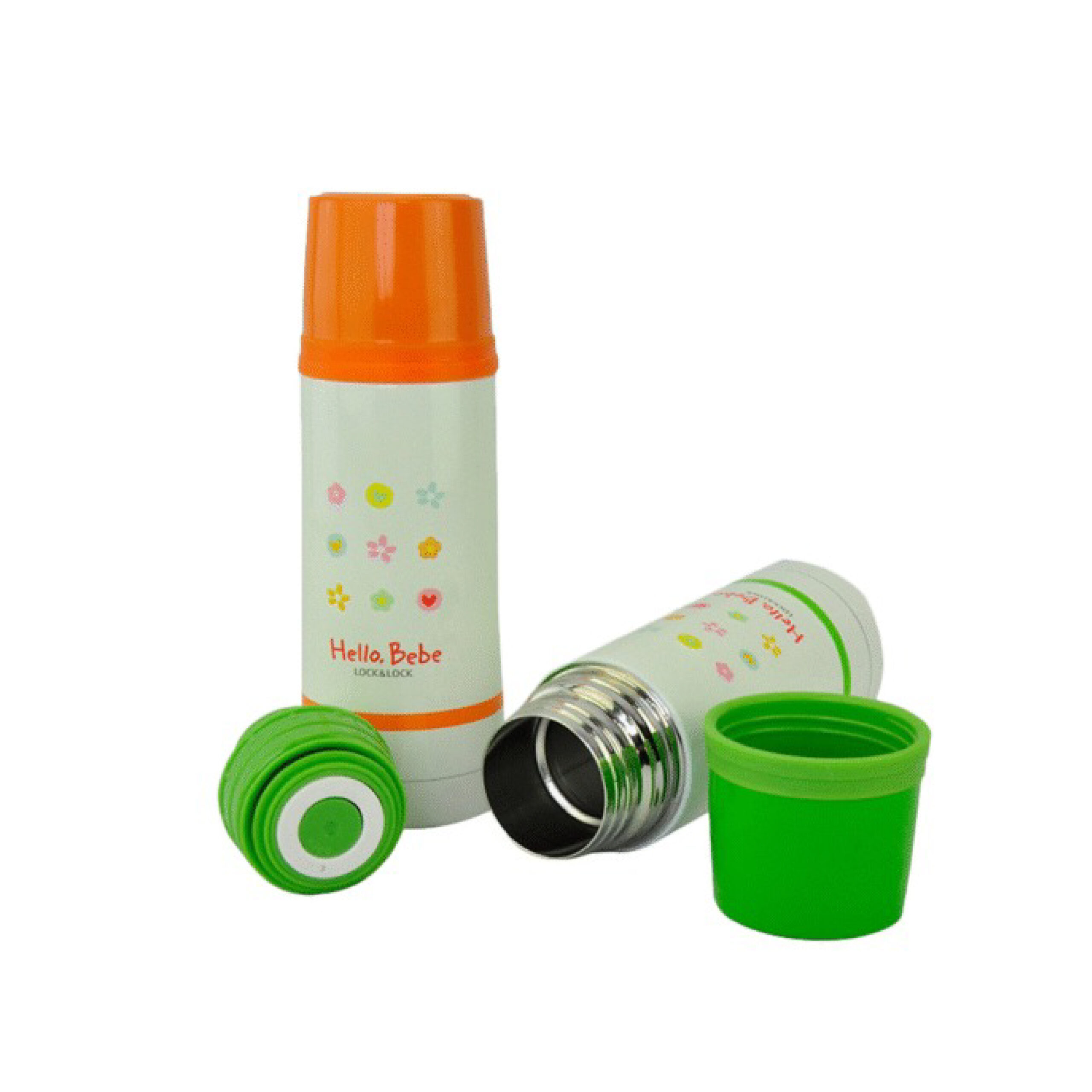 Bình Giữ Nhiệt Hello Bebe Hình Bông Hoa 350ml - 2 Màu (Xanh Lá, Cam) - LocknLock - HBB303 - Ảnh 4