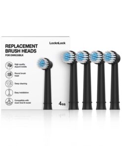 Đầu Bàn Chải Điện LocknLock, Replacement Brush Heads - 4 Cái - Màu Đen - ENR626BLK_RB