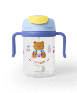 Bình nhựa trẻ em có tay cầm LocknLock tổng dung tích 420ml - 2 Màu - ABF852