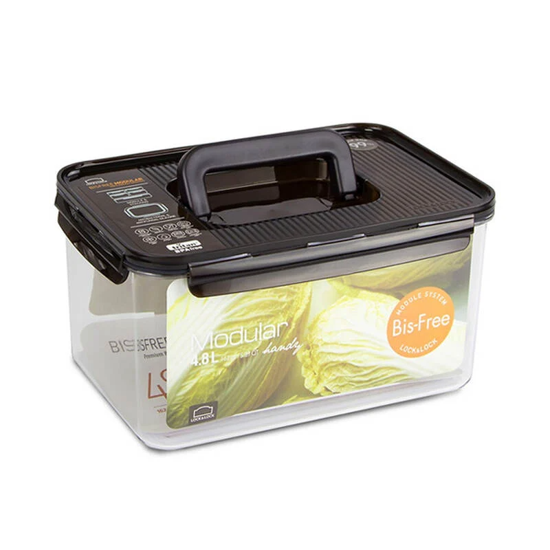 Hộp bảo quản thực phẩm hình chữ nhật LocknLock Bisfree Modular Màu nâu - 4.8L - LBF408H - Ảnh 2
