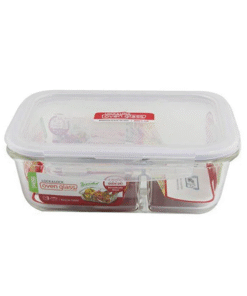 Hộp thuỷ tinh chịu nhiệt hình chữ nhật LocknLock 1.05L, W/Có chia ngăn - LLG447D-SP