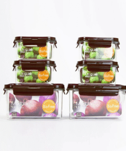 Bộ 6 Hộp Bảo Quản Hình Chữ Nhật LocknLock Bisfree Modular (LBF402*4, LBF405*2) - Màu nâu - LBF402S6SP