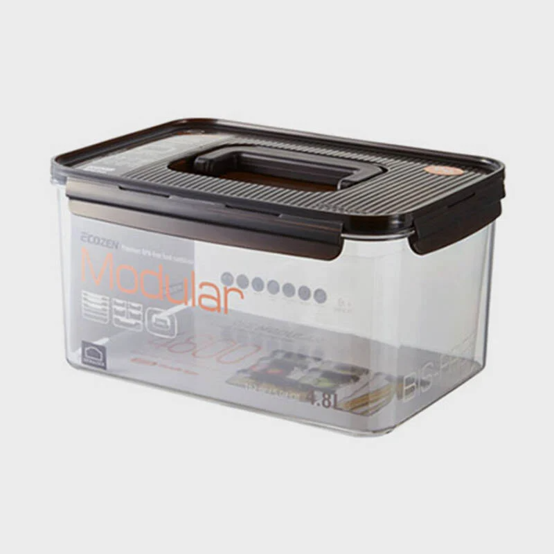 Hộp bảo quản thực phẩm hình chữ nhật LocknLock Bisfree Modular Màu nâu - 4.8L - LBF408H