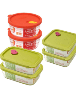 Bộ 6 Hộp Thủy Tinh Chịu Nhiệt Lock&Lock Wave Steam Hole (LLG165 *2, LLG323 *2, LLG761*2) - LLG165S6