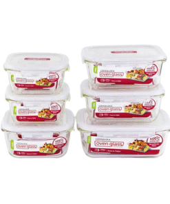 Bộ 6 Hộp Thủy Tinh Locknlock Euro (LLG214x2, LLG225x1, LLG429x2, LLG447x1) - LLG225S6