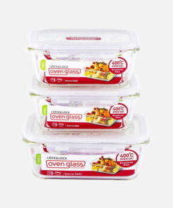 Bộ 3 hộp thủy tinh chịu nhiệt Euro 740ml, 1.13L - LLG429S3