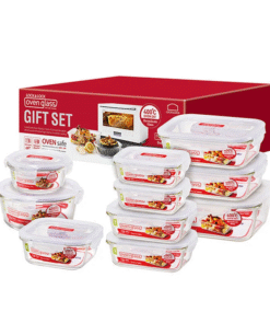 Bộ 10 Hộp Thủy Tinh Chịu Nhiệt Lock&Lock: Llg224x1, 428x2, 422x2, 445x2, 455x1, 821x1, 861x1 - LLG455S001