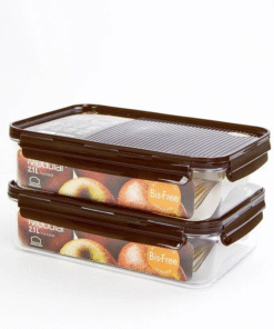 Bộ 2 Hộp Bảo Quản Thực Phẩm Hình Chữ Nhật LocknLock Bisfree Modular - Màu Nâu - LBF406S2SP