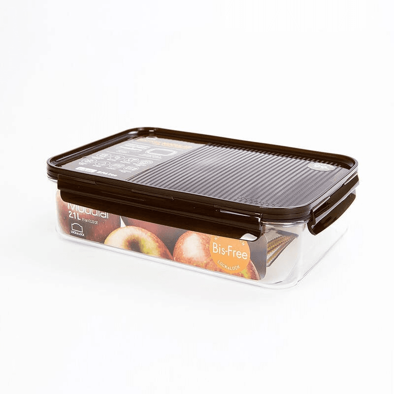LBF406S2SP - Bộ 2 Hộp Bảo Quản Thực Phẩm Hình Chữ Nhật LocknLock Bisfree Modular - Màu Nâu - Ảnh 4