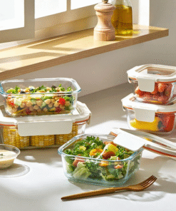 Hộp đựng thực phẩm thủy tinh LocknLock The Cube glass container nhiều dung tích