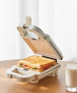 EJB126IVY - Máy kẹp nướng bánh LocknLock Sandwich maker - 220V, 50Hz, 600W - Màu ngà