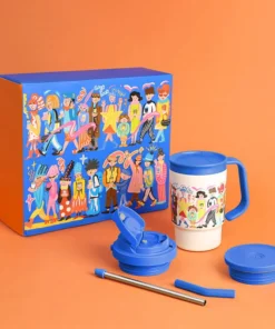 LHC3340BLU_TL - Set cốc giữ nhiệt và nắp riêng biệt có ống hút 400ML bằng SUS304 - Locknlockonline.com