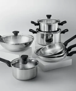 Nồi, Chảo Inox LocknLock Daily STS PPW thân bằng thép không gỉ 304, kèm nắp kính trong suốt, tay cầm chịu nhiệt - LocknLock Cần Thơ