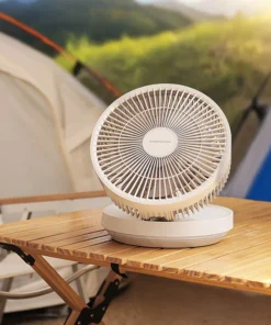 JRL-FF085COM - Quạt sạc điện gấp gọn Jenniferoom Foldable fan 8W, 8000mAh - Màu be - LocknLock Cần Thơ