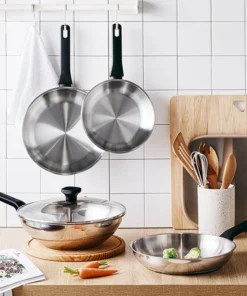 Nồi, Chảo Inox LocknLock Daily STS PPW thân bằng thép không gỉ 304, kèm nắp kính trong suốt, tay cầm chịu nhiệt - LocknLock Cần Thơ