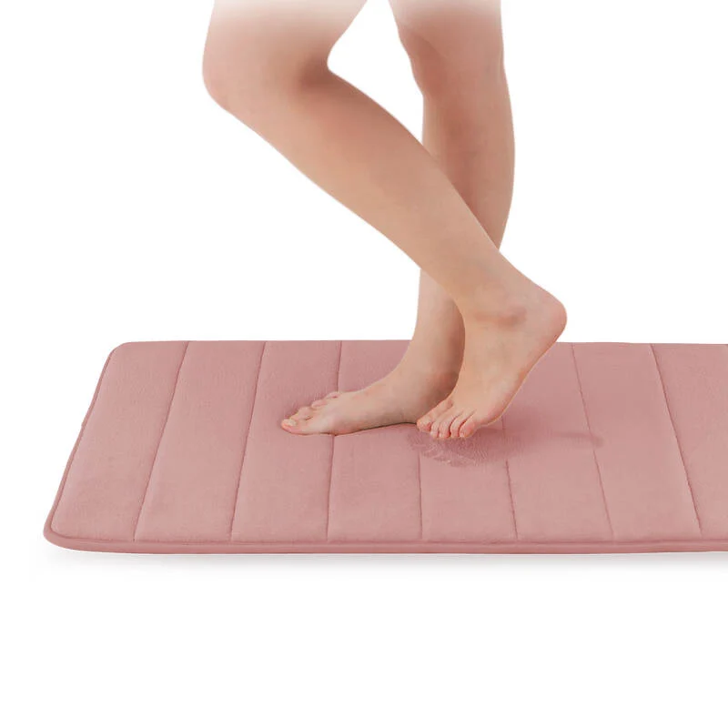 MAT510 - Thảm chùi chân Memory Foam, Lock&Lock, kiểu Stripe, cỡ S, 430*610*15mm - 4 Màu (Màu xanh dương, Màu xanh lá, Màu hồng, Màu xám) - Locknlockonline.com