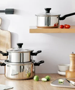 Nồi, Chảo Inox LocknLock Daily STS PPW thân bằng thép không gỉ 304, kèm nắp kính trong suốt, tay cầm chịu nhiệt - LocknLock Cần Thơ